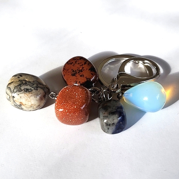Natural Healing Gemstones Keychain or Purse Charm etc. - Picture 13 of 14